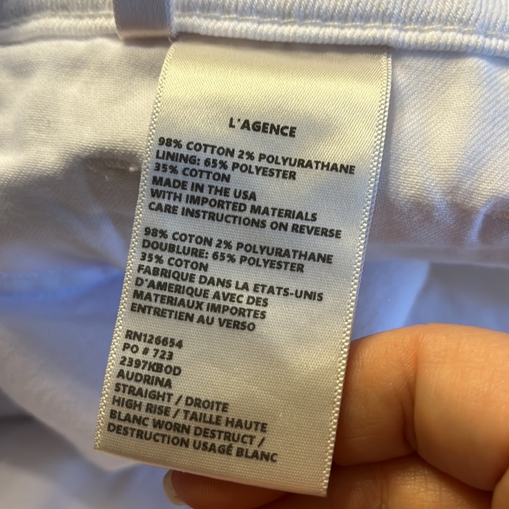 L’Agence 30 Audrina white distressed - Picture 9 of 9